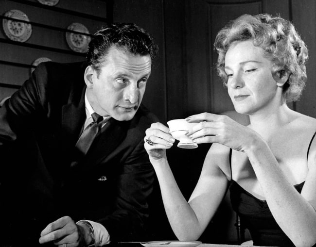 George C. Scott and Geraldine Page in a publicity still for 'People Kill People Sometimes' in 1959