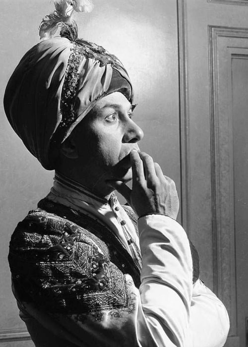 José Ferrer as seen in costume in an unnamed play at Maple Leaf Gardens in Toronto, Ontario, Canada, circa 1955