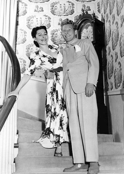 Danny Kaye and Sylvia Fine as seen in the December 1945 issue of Tune In