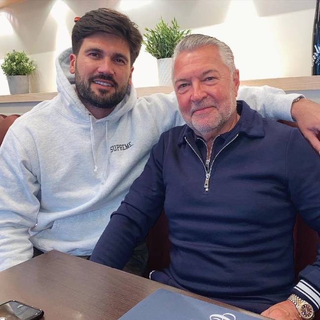 Dan Edgar as seen posing for a picture with his dad on father's day in 2021