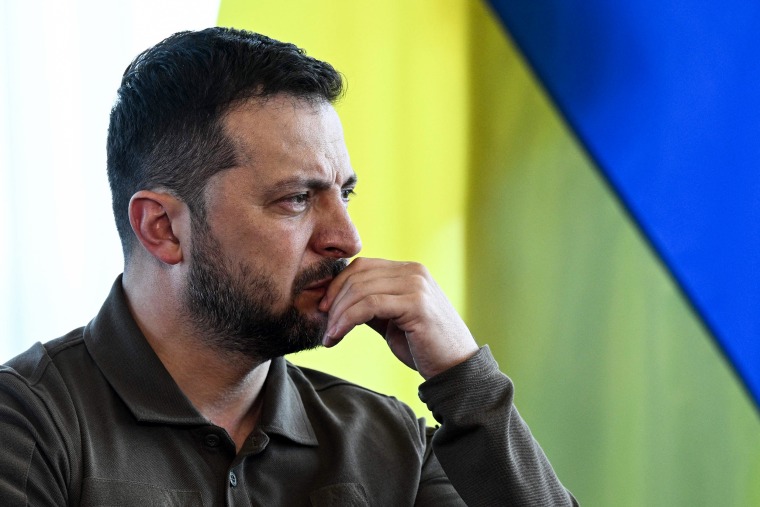 Ukrainian President Volodymyr Zelenskyy meets with President Joe Biden during the G7 Leaders' Summit in Hiroshima, Japan, on May 21, 2023.