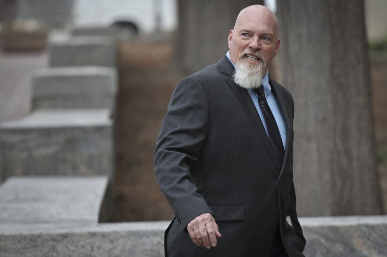 Richard "Bigo" Barnett arrives at the E. Barrett Prettyman United States Courthouse for jury selection in his trial on Jan. 10, 2023 in Washington.