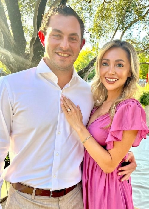Nikki Guidish as seen in a picture with her beau Patrick Cantlay in September 2022, on their engagement