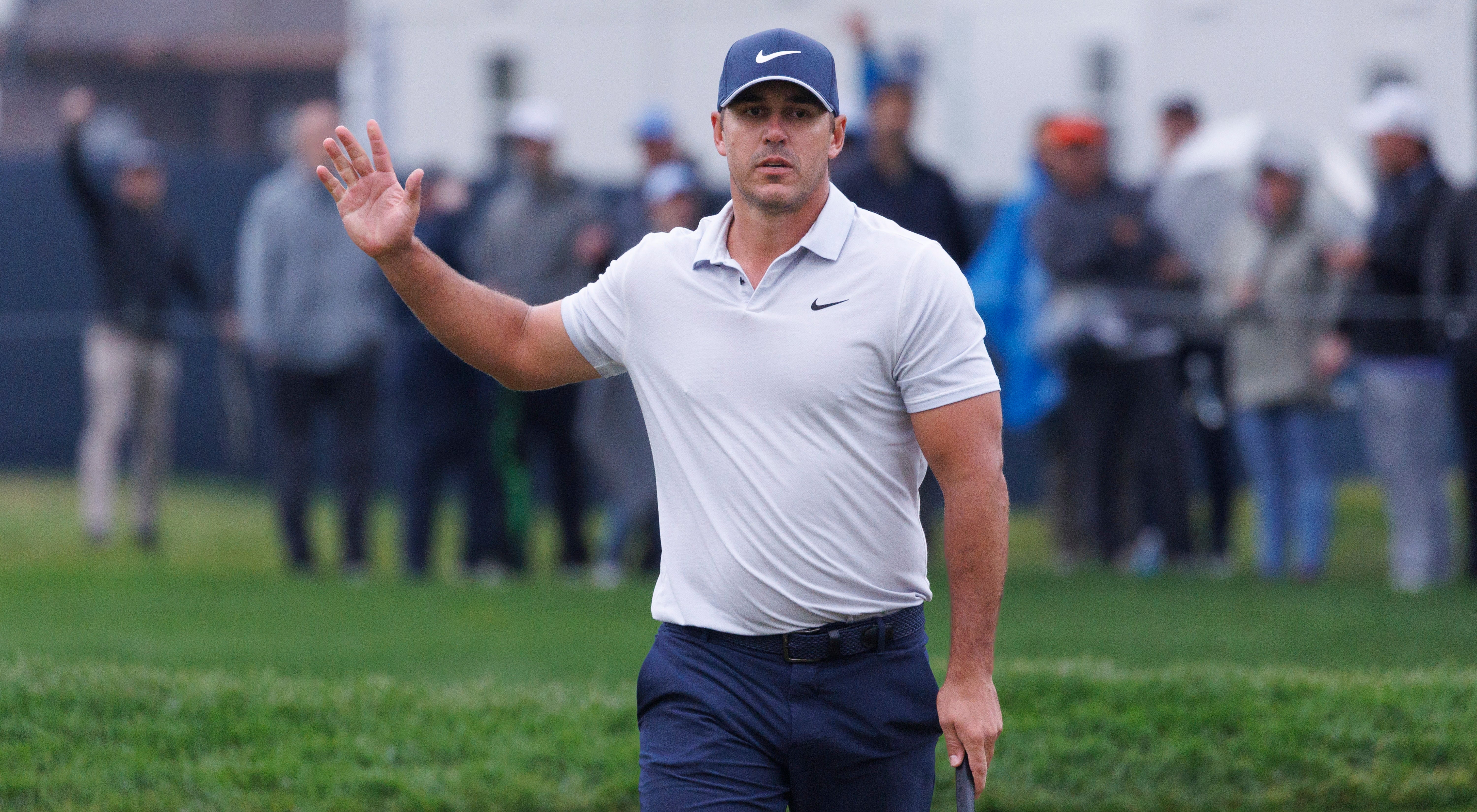 <p>Brooks Koepka leads by one shot going into the final round at Oak Hill</p>