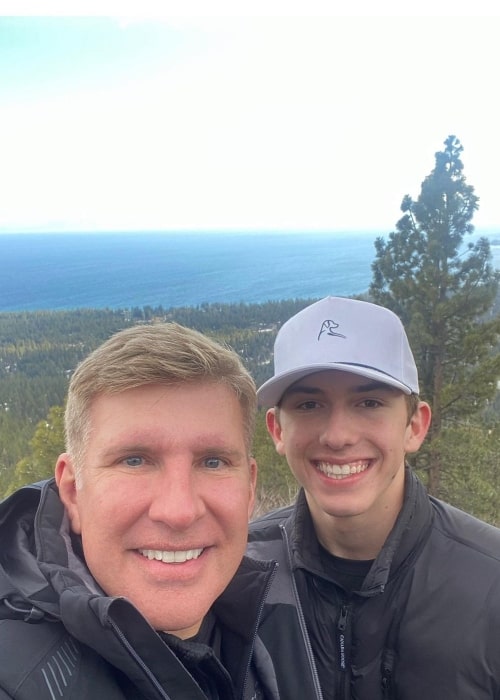 Todd Chrisley as seen in a selfie with his son Grayson Chrisley in March 2022
