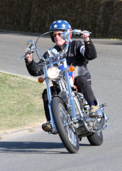 Peter Fonda as seen riding the Captain America chopper in 2009
