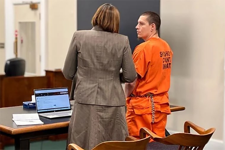 Majorjon Kaylor appears in in Shoshone County court, in Wallace, Idaho, on June 20, 2023.