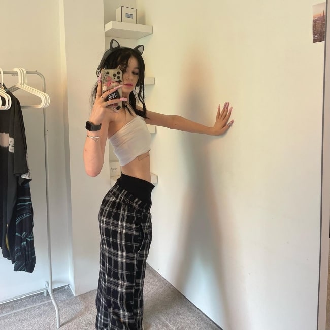 nevaaadaa as seen in a selfie that was taken in July 2022