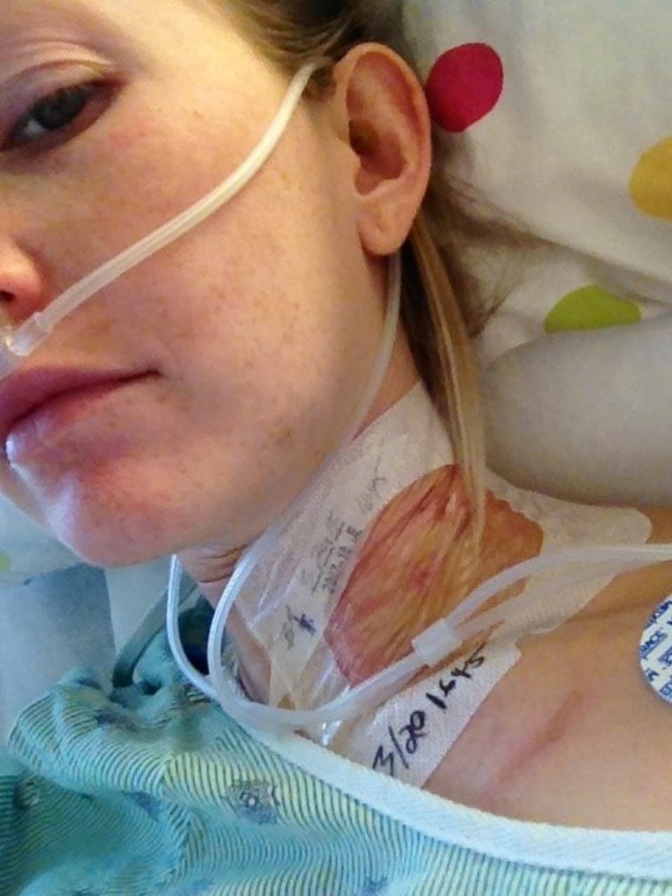 Gwen Schmidt during treatment.