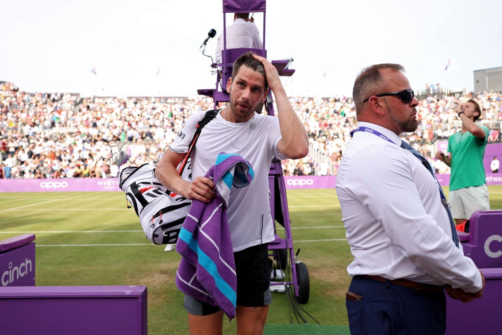 <p>Cameron Norrie is out of Queen’s after a straight-sets defeat to Sebastian Korda </p>