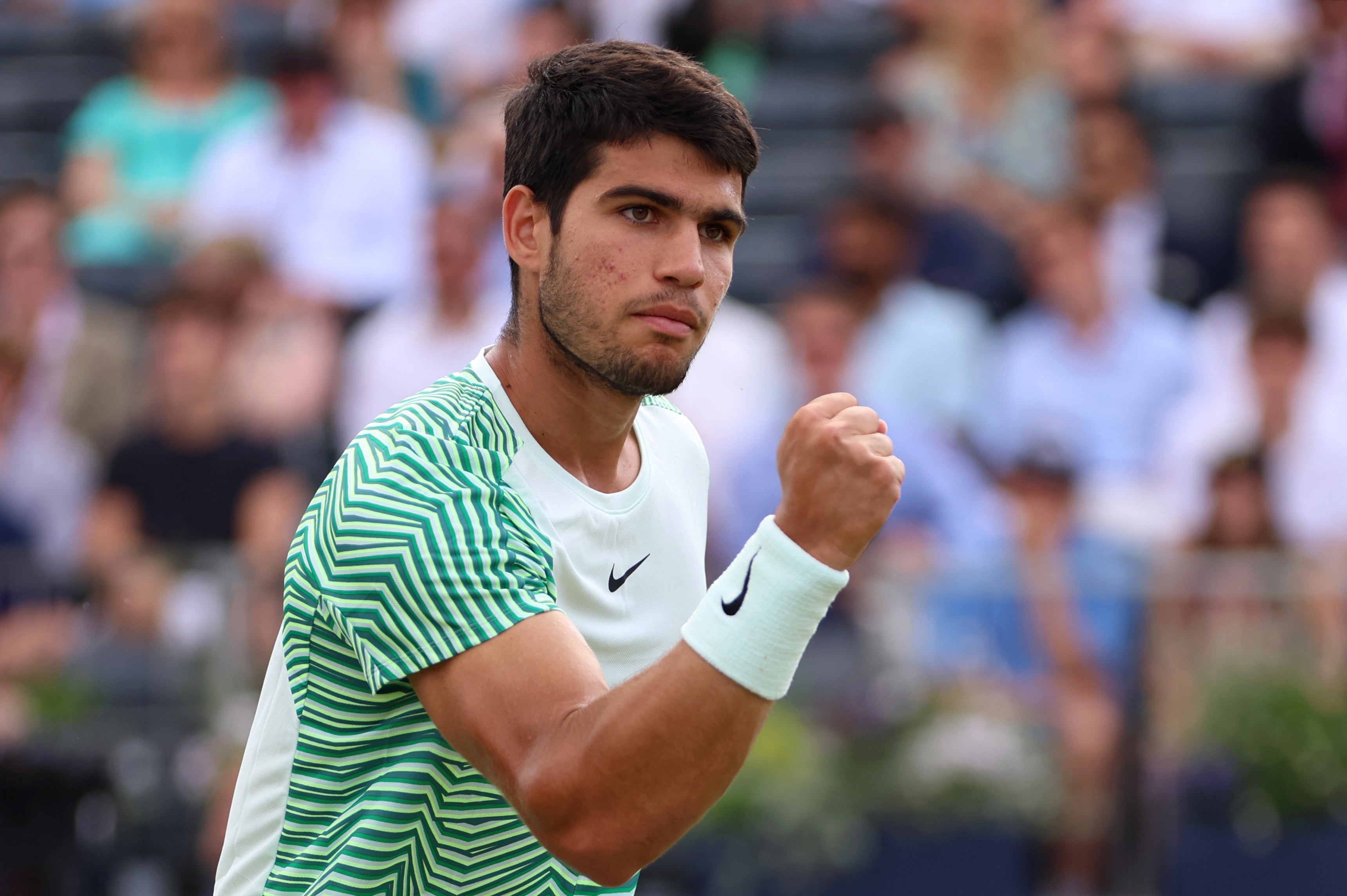 <p>Carlos Alcaraz is through to the quarter-finals </p>