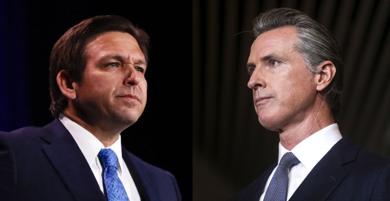 Ron Desantis and Gavin Newsom.