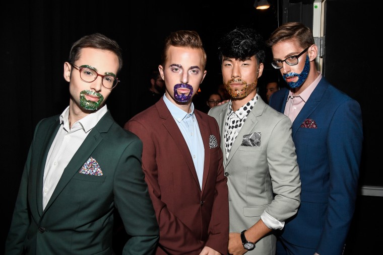 Internet personalities Zach Kornfeld, Ned Fulmer, Eugene Lee Yang, and Keith Habersberger of The Try Guys attend the 6th annual Streamy Awardsl on Oct. 4, 2016, in Beverly Hills, Calif.