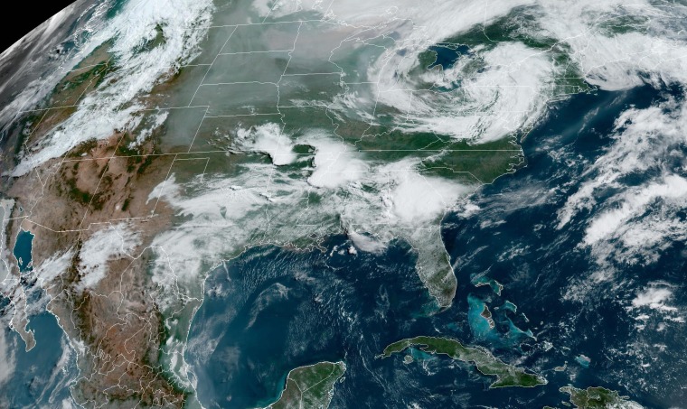 Weather over the continental United States on June 14, 2023. 