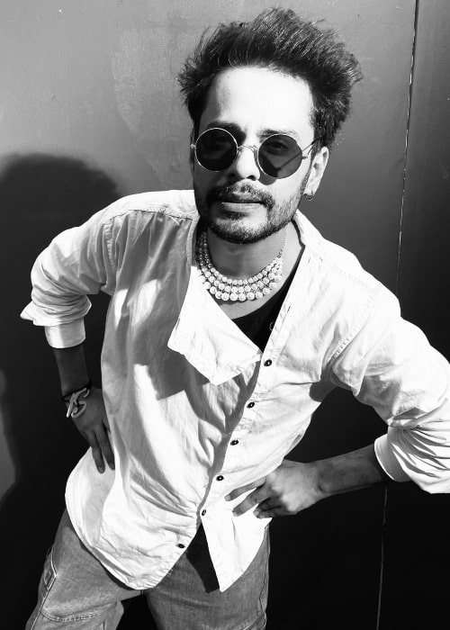 Shardul Pandit as seen in a black-and-white picture in April 2023