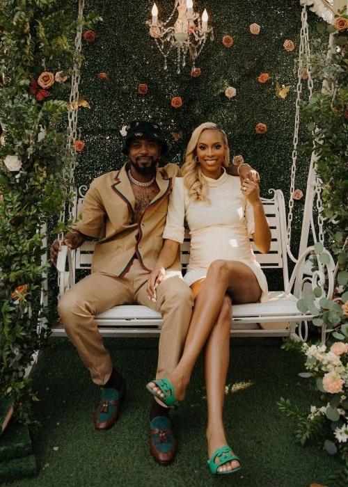 Kasmere Trice as seen in a picture that was taken with her husband LaKeith Stanfield in July 2023