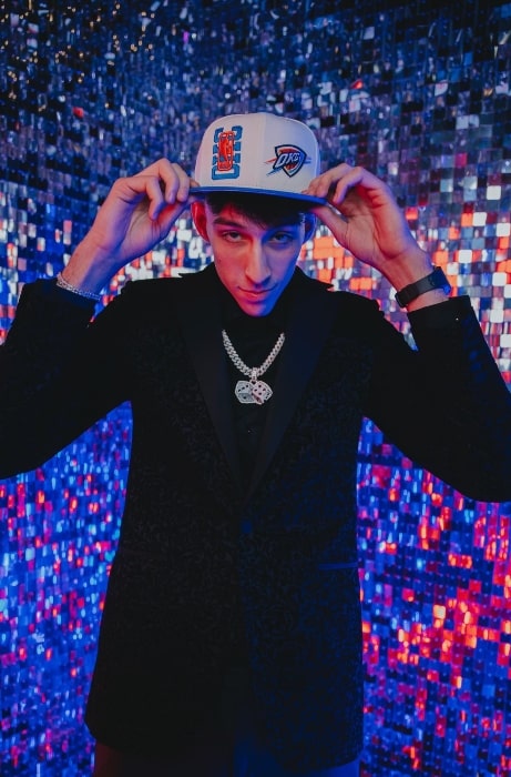 Chet Holmgren as seen while posing for the camera in June 2022