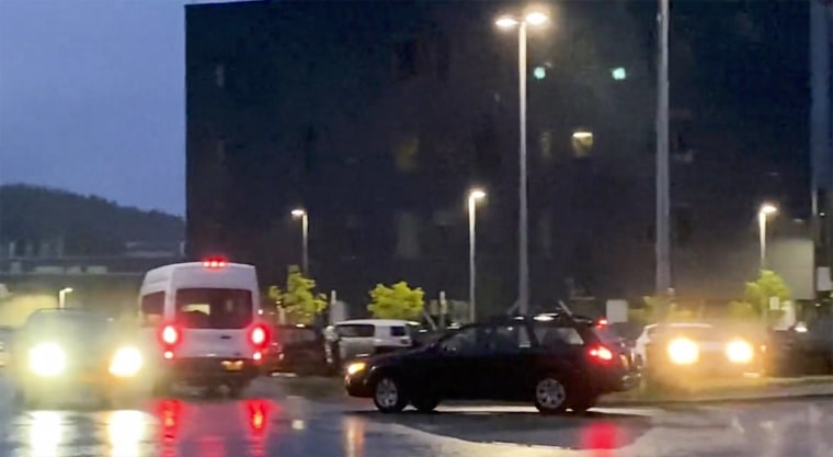 Warning sirens sound in Kodiak, Alaska, following an earthquake off the coast on July 15, 2023.