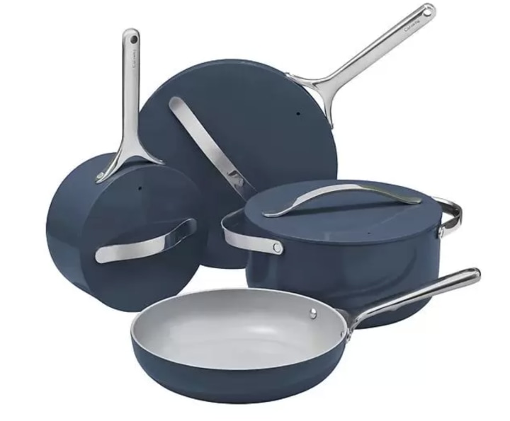 Caraway Home Non-Stick Ceramic Cookware Navy Set Of 12