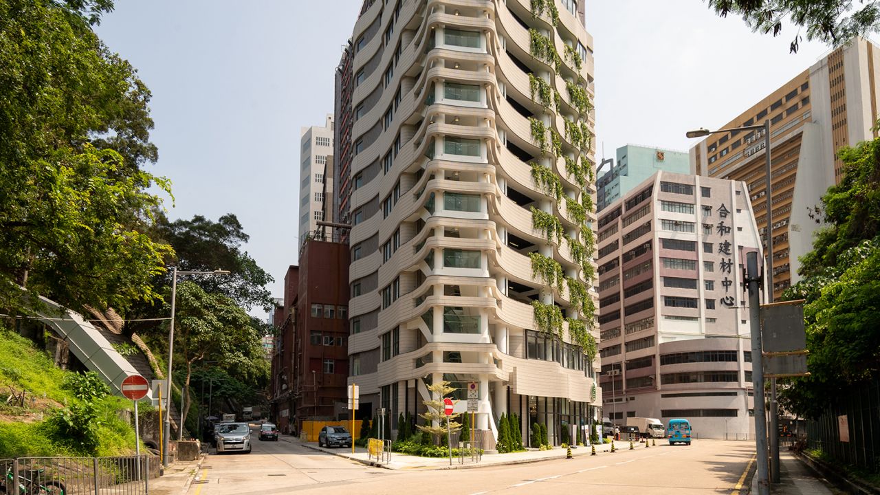 Shan Sum, a private columbarium tower in the Kwai Chung district of Hong Kong on June 2.