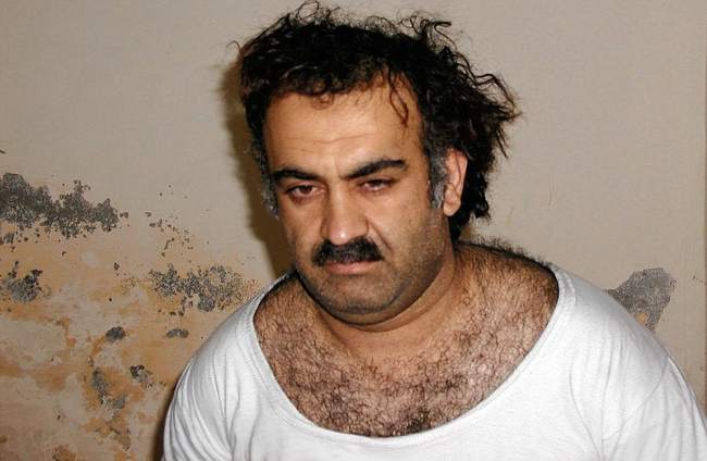 A photograph of Khalid Sheikh Mohammed from 2003