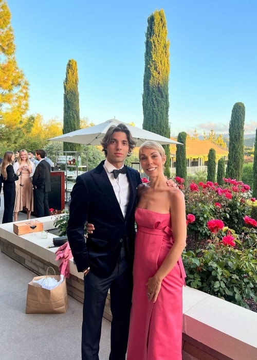 Carlo Agostinelli as seen in a picture with his mother Mathilde Favier at Stanford University in June 2023