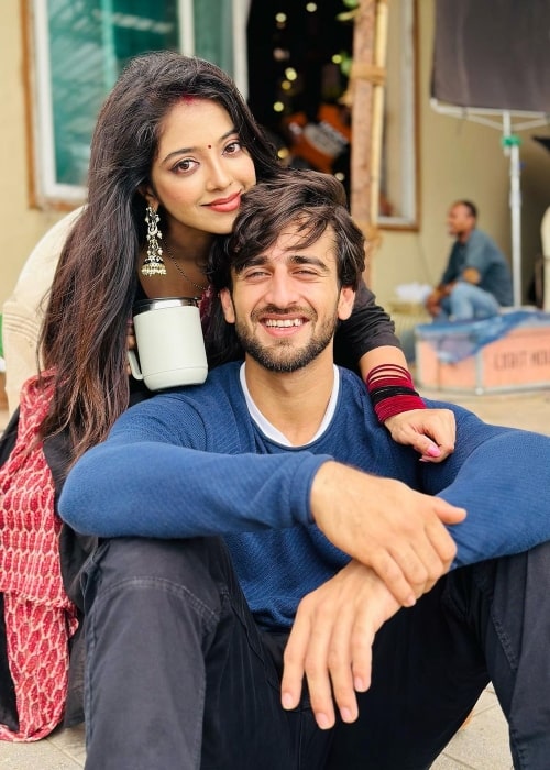 Zayn Ibad Khan as seen in a picture with actress Khushi Dubey that was taken at Madh Island in, Mumbai, in August 2023