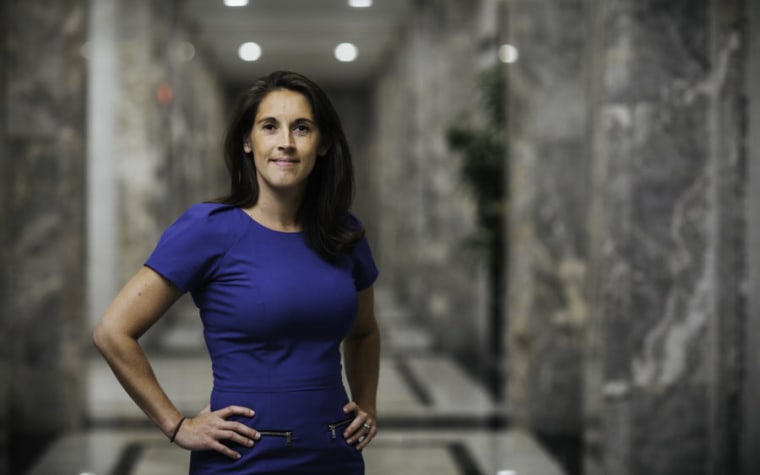 Sarah Feinberg in 2017, after quitting her job at Booz Allen Hamilton.