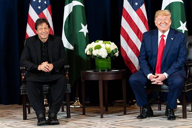 Imran Khan as seen with President Donald Trump in 2019