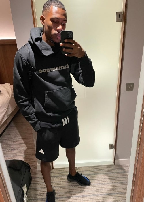 Zharnel Hughes as seen in a selfie that was taken in September 2022