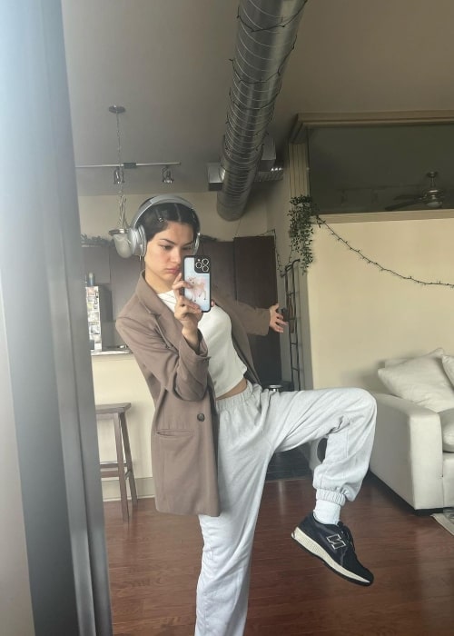 Yesly Dimate as seen in a selfie that was taken in April 2023