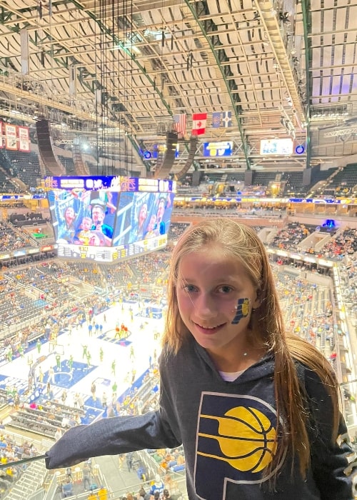 Taylor Klem as seen in a picture that was taken in November 2021, at a Pacers game night