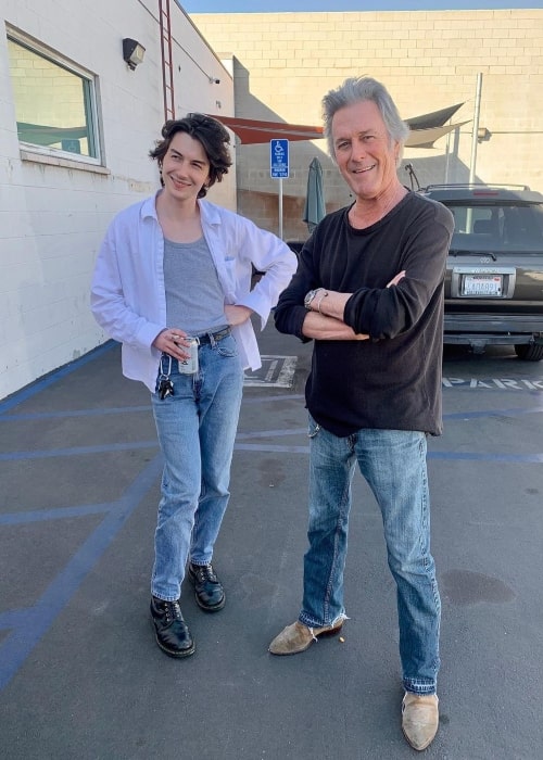 Kane Ritchotte as seen in a picture with his father Rocket Richotte that was taken in February 2020, by Mason Stoops