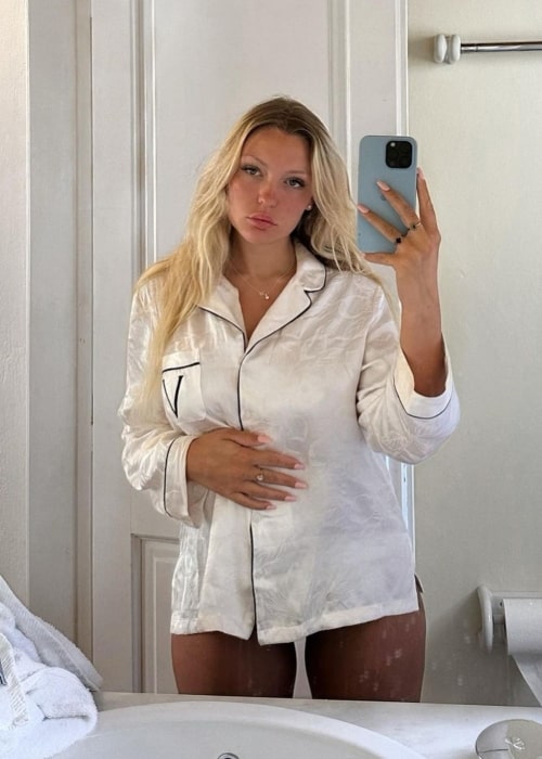 Millie T as seen in a selfie that was taken in August 2023