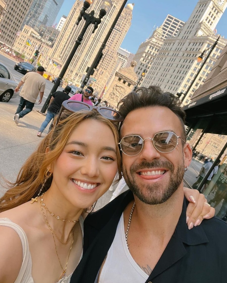 Jenn Im as seen in a selfie with her husband Ben Jolliffe that was taken in August 2023, in Chicago
