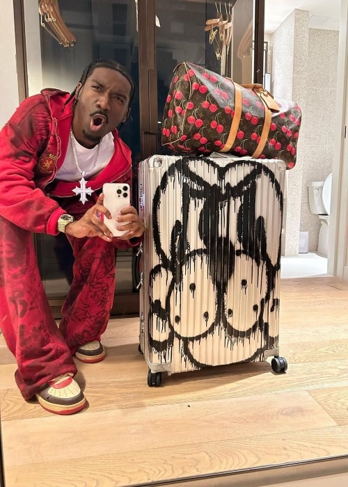 BruceDropEmOff as seen in a selfie taken before his journey to Japan in July 2023