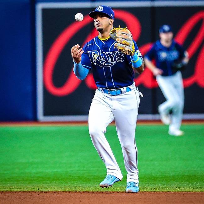 Wander Franco as seen while playing for the Tampa Bay Rays in May 2023