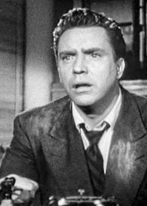 Edmond O'Brien as seen in a shot that was taken from his film D.O.A. (1950 movie)