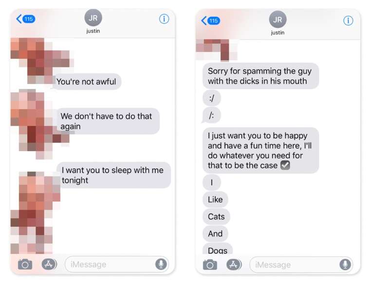 Image: Justin Roiland exchanged explicit messages with a woman from Pennsylvania in 2017.