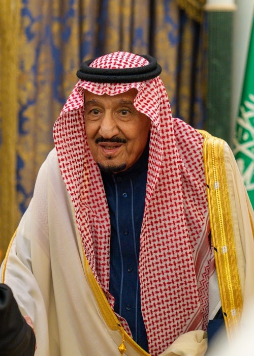 Salman of Saudi Arabia as seen while meeting Secretary of State Michael R. Pompeo in Riyadh, Saudi Arabia on February 20, 2020
