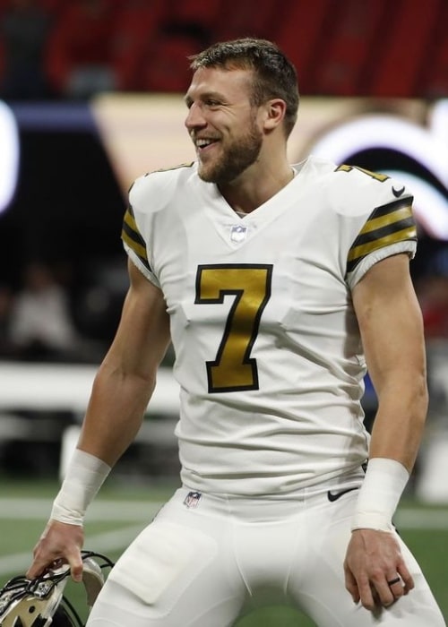 Taysom Hill as seen with the New Orleans Saints before a game
