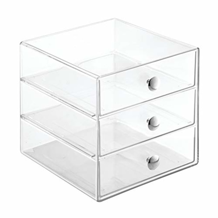 iDesign BPA-Free Plastic 3-Drawer Vanity Organizer