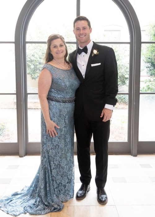 Wil Lutz as seen in a picture with his mother Julie on the day of his wedding in March 2021