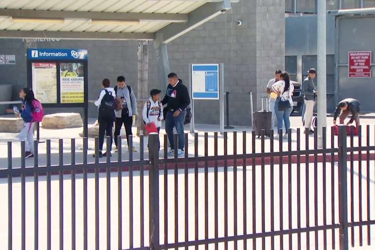 U.S. Customs and Border Protection said agents dropped migrants off near a trolley station in San Diego to give them access to transportation. 