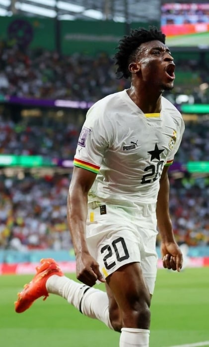 Mohammed Kudus as seen in an Instagram post in November 2022