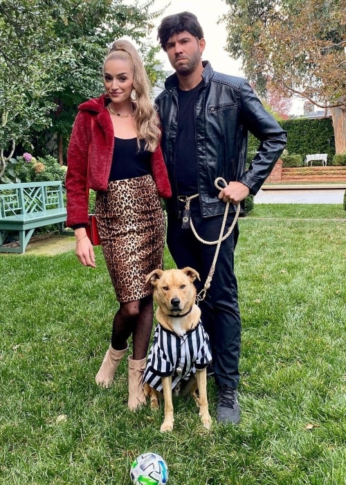 Matt Ziering as seen in a picture that was taken with his wife Brianne their pet dog Bodie taken in November 2021