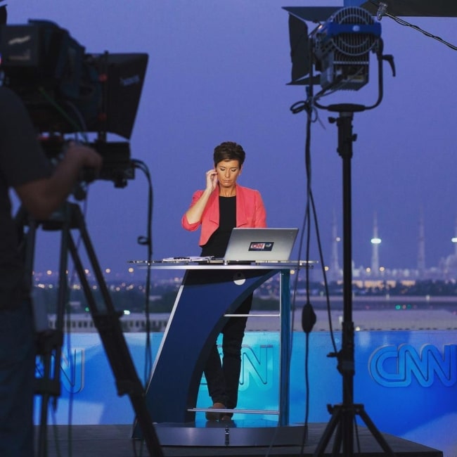 Becky Anderson as seen in a picture taken Twofour54, Abu Dhabi in December 2019