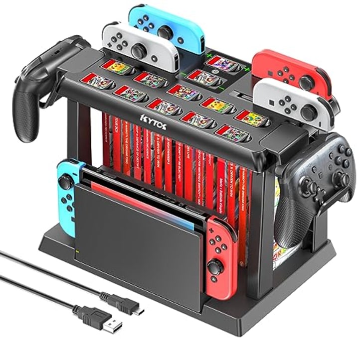 Kytok Switch Games Organizer Station with Controller Charger