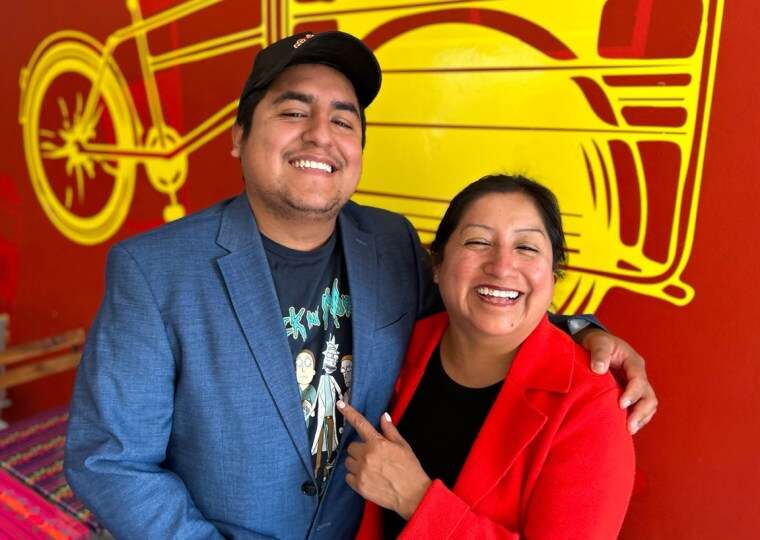Image: Evelia Coyotzi and her son, John Garcia, at Evelia’s Tamales in Queens, N.Y.