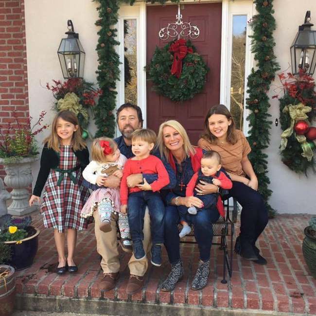 Alan Robertson as seen smiling for a picture with his family in 2017